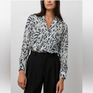 RAILS Rebel Blouse - Ivory Snow Leopard. CURRENT SEASON!